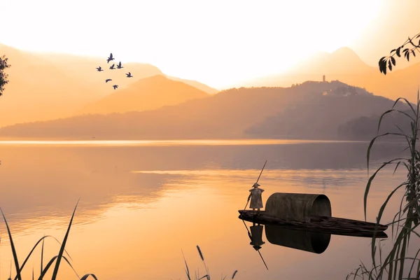 Malstil der chinesischen Landschaft — Stockfoto