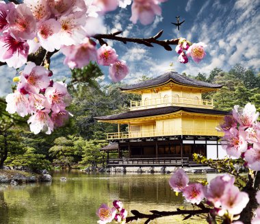 Peaceful Golden Pavilion Temple clipart