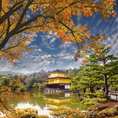 Peaceful Golden Pavilion Temple clipart
