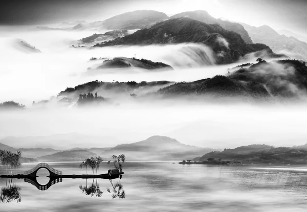 Çin mürekkep resim tasarım.