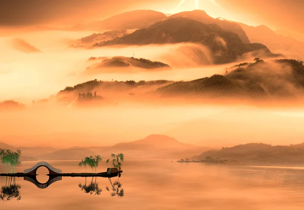 Painting style of chinese landscape — Stock Photo, Image