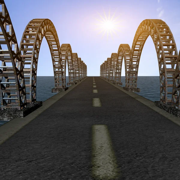 Η θέα της παλιάς γέφυρας — Φωτογραφία Αρχείου