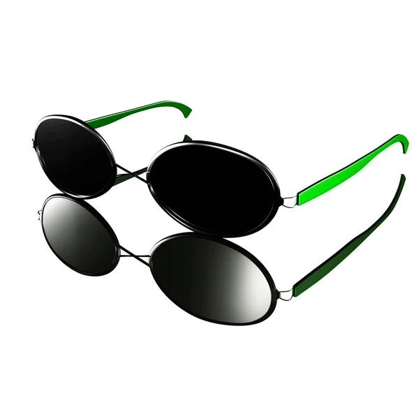Μοντέρνα γυαλιά ύφους σχεδίου - πράσινο — Φωτογραφία Αρχείου