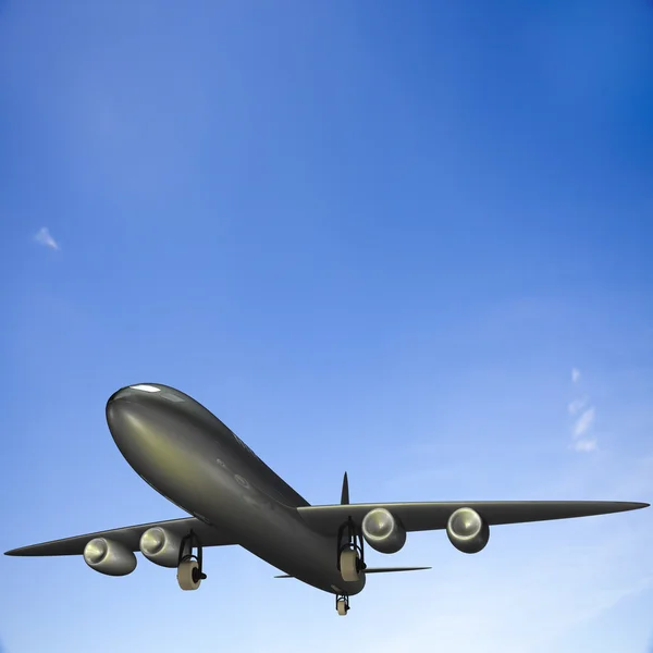 Jet aircraft in a sky — Stock Photo, Image