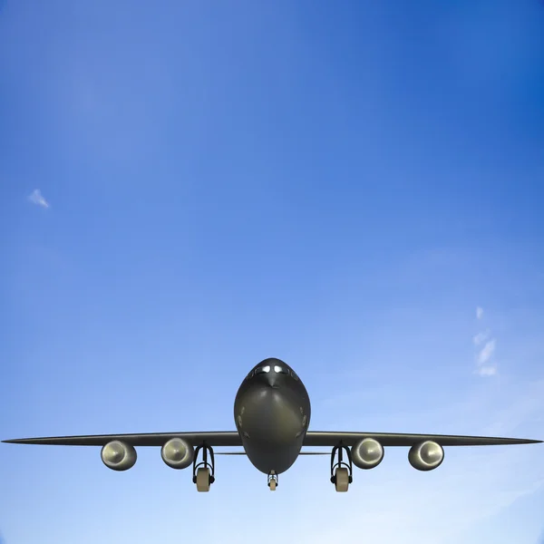 Proudová letadla na obloze — Stock fotografie