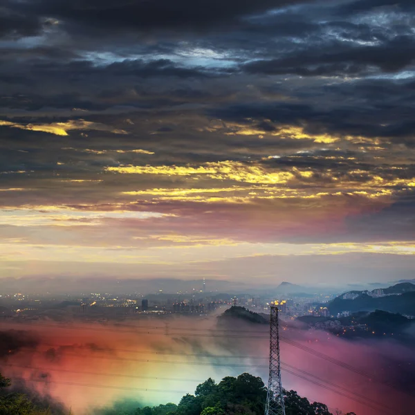 Piękny widok miasta Tajpej — Zdjęcie stockowe
