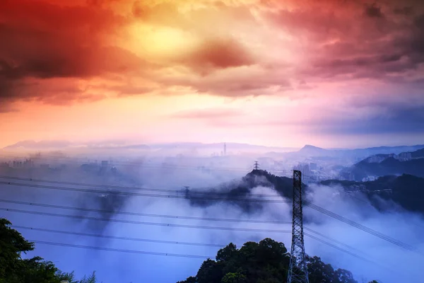 Prachtig uitzicht op de stad van Taipeh — Stockfoto