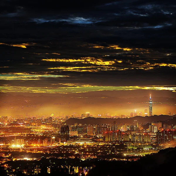 Bela vista da cidade de Taipei — Fotografia de Stock
