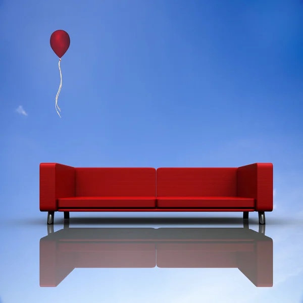 Sofa mit schönem Hintergrund — Stockfoto