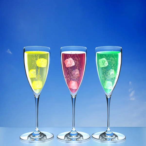 Colorful glass cup — Stock Photo, Image
