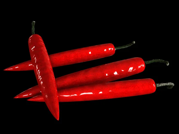Rode hot chili pepperon — Stockfoto