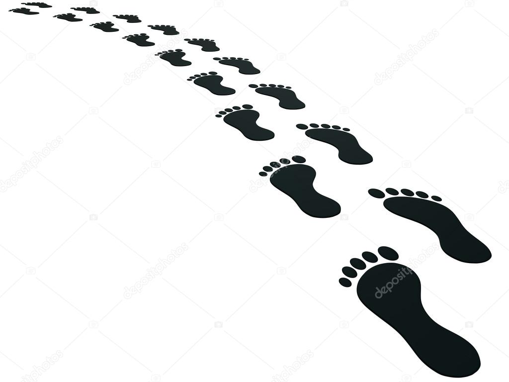 Texture of human footprint