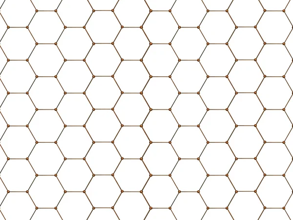 Graphene molecule structure fragmen — Stock Photo, Image