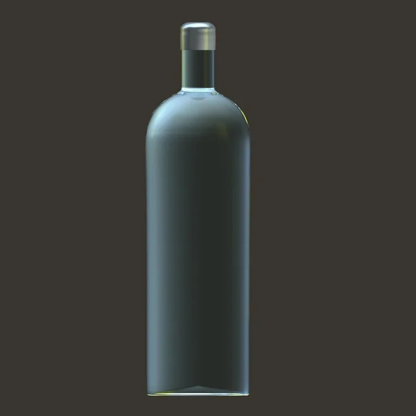 Fles wodka met zilveren GLB — Stockfoto