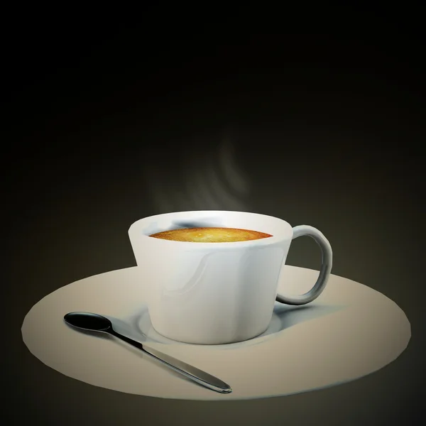 Tasse de café fond sombre . — Photo