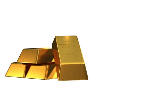 Conjunto de barras de ouro isoladas — Fotografia de Stock