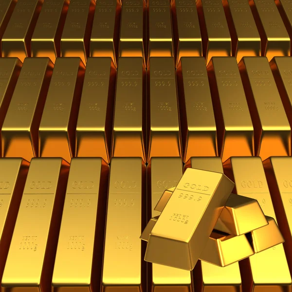Set di lingotti d'oro — Foto Stock