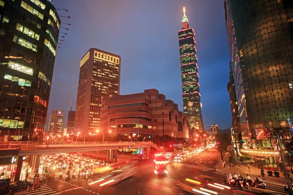 Mooi uitzicht op de stad van Taipeh, taiwan — Stockfoto