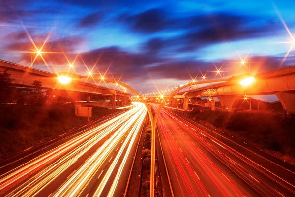 Night skyline view of city — Stock Photo, Image