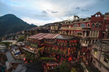 Hillside bağlıyordun içinde jiufen, Tayvan.