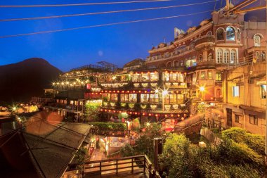 Hillside bağlıyordun içinde jiufen, Tayvan.