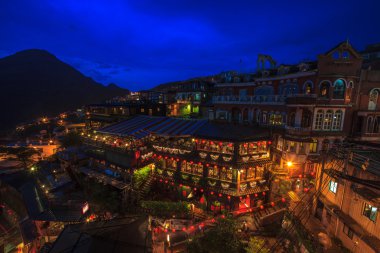 Hillside bağlıyordun içinde jiufen, Tayvan.