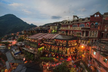 Hillside bağlıyordun içinde jiufen, Tayvan.