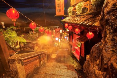 Hillside bağlıyordun içinde jiufen, Tayvan.