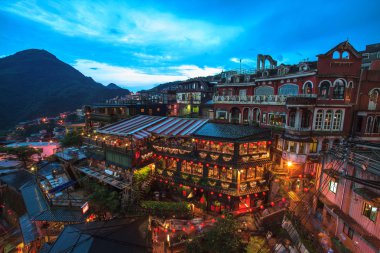 Hillside bağlıyordun içinde jiufen, Tayvan.
