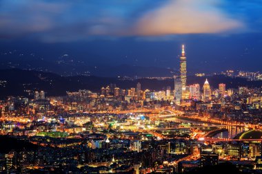 xinyi ilçe şehir manzarası taipei, Tayvan