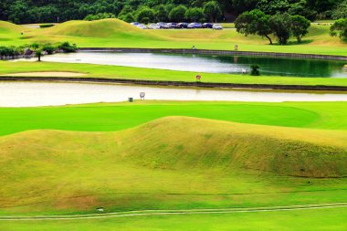 güzel arka plan ile güzel golf yer