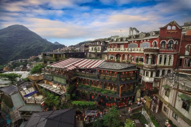Hillside bağlıyordun içinde jiufen, Tayvan.