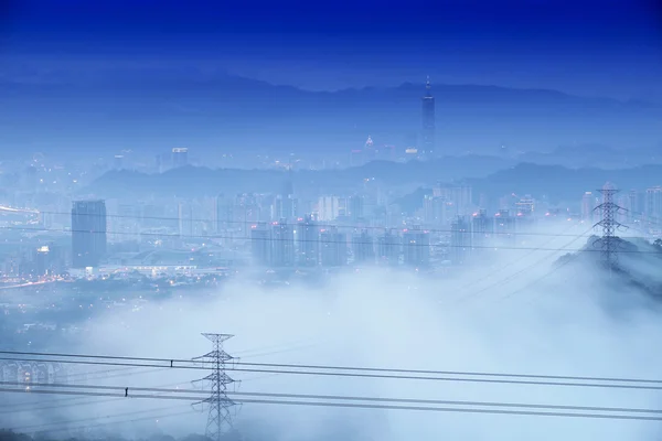 Skyline of Xinyi District in downtown Taipei, Taiwan — Stock Photo, Image