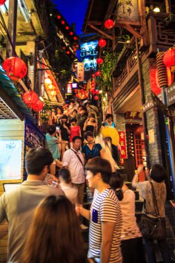 Seaside dağ town sahne jiufen, Tayvan