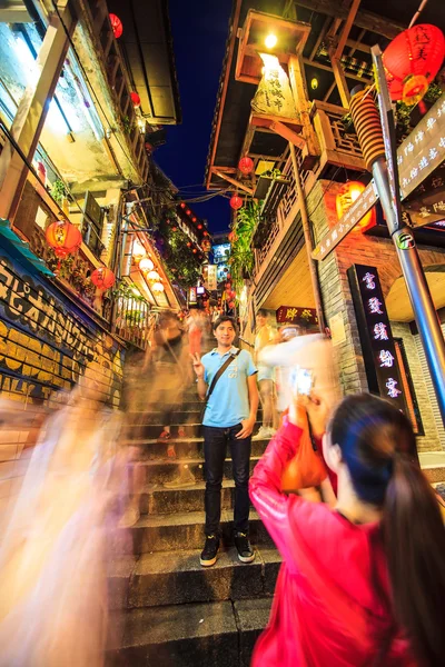 Paisajes de ciudad de montaña junto al mar en Jiufen, Taiwán —  Fotos de Stock