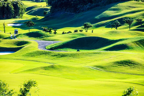 Clube de golfe com agradável verde — Fotografia de Stock