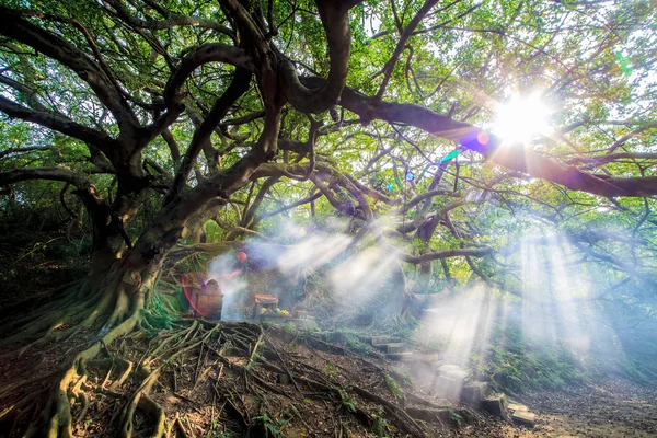 Gamla sten gjorde templet i miaoli, taiwan — Stockfoto