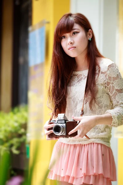 Krása romantická dívka venku — Stock fotografie