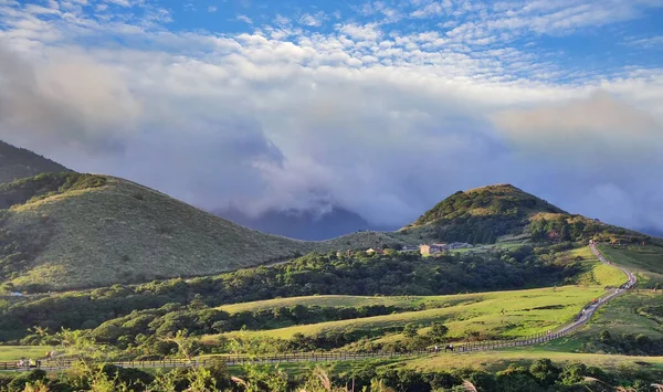 Qingtiangang Taiwan Oktober 2021 Die Natürliche Quelle Alpiner Gräser Ist — Stockfoto