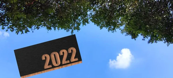Feliz Ano Novo 2022 Com Fundo Agradável — Fotografia de Stock