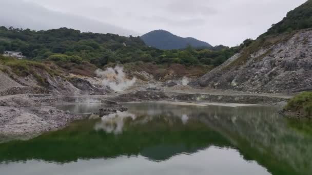 Valea Sulfului Taiwan Noiembrie 2021 Valea Sulfului Parcul Național Yangmingshan — Videoclip de stoc