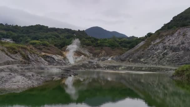 Valea Sulfului Taiwan Noiembrie 2021 Valea Sulfului Parcul Național Yangmingshan — Videoclip de stoc