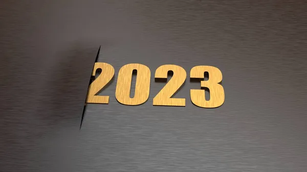 Finish 2021 Start New Year 2023 Plans Goals Objectives — Stock Photo, Image