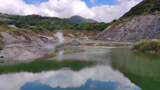 Dolina Siarki Tajwan Listopada 2021 Dolina Siarki Parku Narodowym Yangmingshan — Wideo stockowe