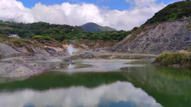 Dolina Siarki Tajwan Listopada 2021 Dolina Siarki Parku Narodowym Yangmingshan — Wideo stockowe