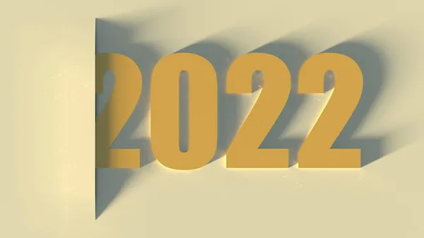 Renderelés Boldog Évet 2022 Design — Stock Fotó