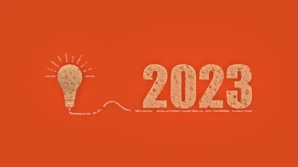 3D年开始至2023年的新计划 目的和目的 — 图库照片