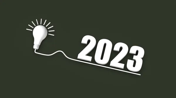 Yeni Yıl Sunumu 2023 Planları Hedefleri Hedefleri — Stok fotoğraf