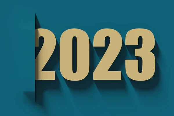 Renderización Inicio Año Nuevo 2023 Planes Metas Objetivos — Foto de Stock