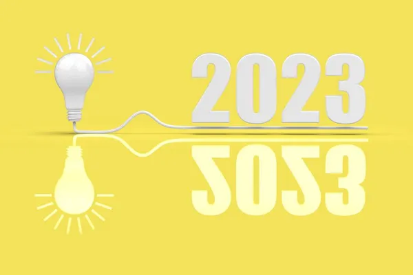 Renderowanie Start Nowego Roku 2023 Plany Cele Cele — Zdjęcie stockowe